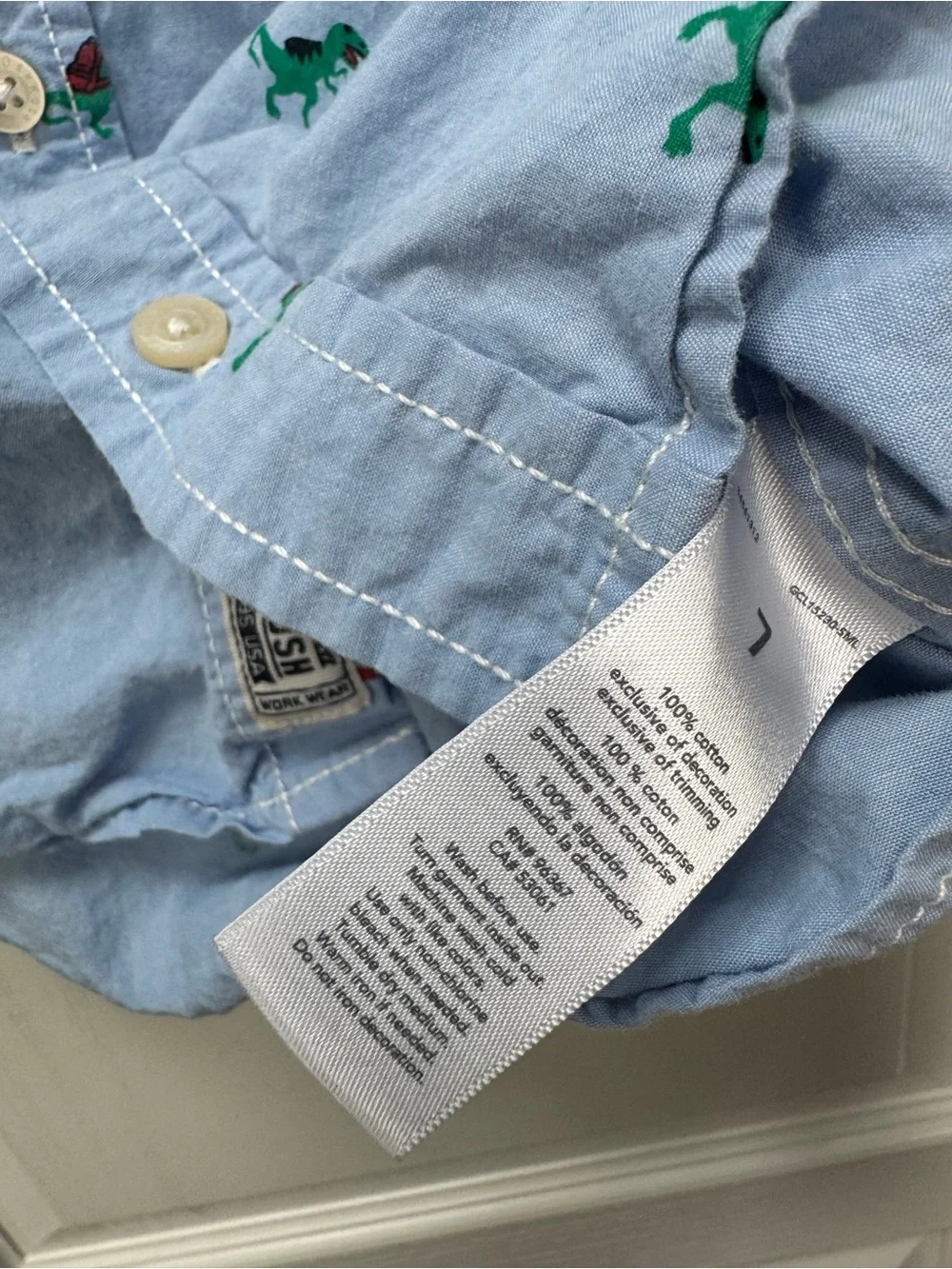 Oshkosh dinosaur button down